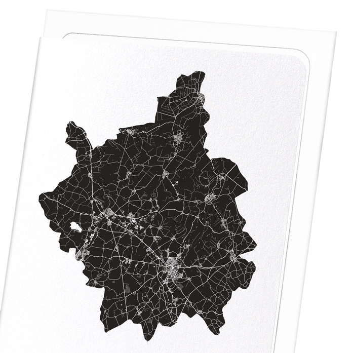 CAMBRIDGE CUTOUT: Map Cutout Greeting Card