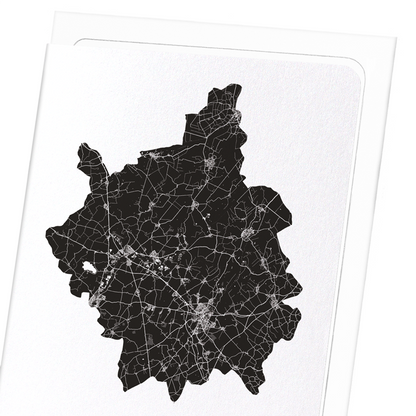 CAMBRIDGE CUTOUT: Map Cutout Greeting Card