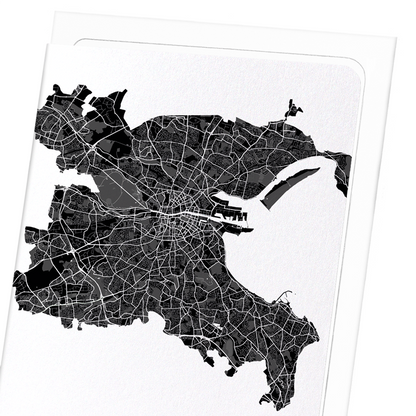 DUBLIN CUTOUT: Map Cutout Greeting Card