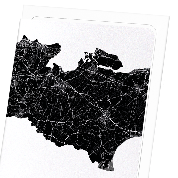 KENT CUTOUT: Map Cutout Greeting Card