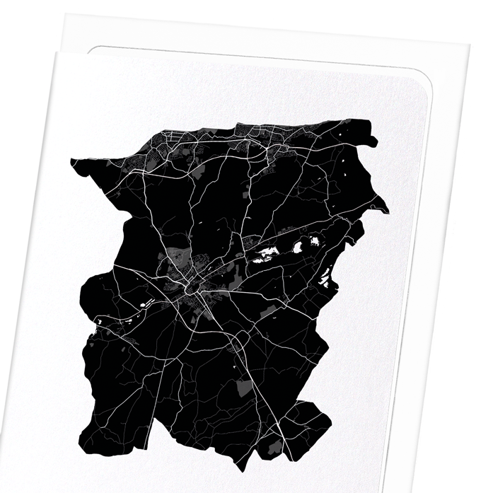 CANTERBURY CUTOUT: Map Cutout Greeting Card
