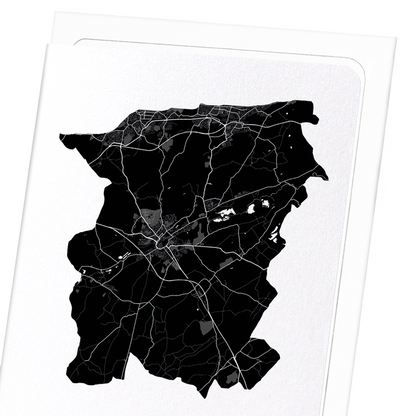 CANTERBURY CUTOUT: Map Cutout Greeting Card