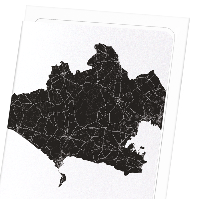 DORSET CUTOUT: Map Cutout Greeting Card