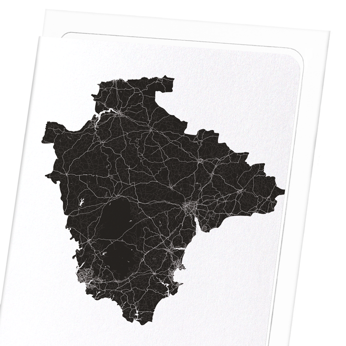 DEVON CUTOUT: Map Cutout Greeting Card