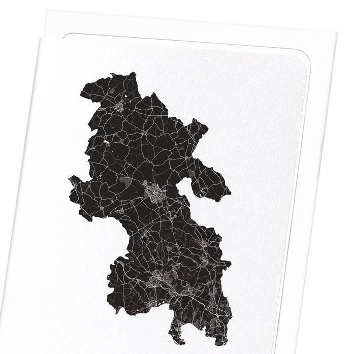 BUCKINGHAMSHIRE CUTOUT: Map Cutout Greeting Card