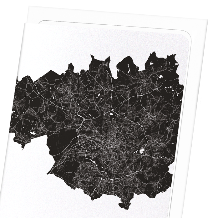 MANCHESTER CUTOUT: Map Cutout Greeting Card