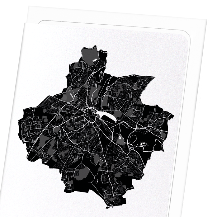 DERBY CUTOUT: Map Cutout Greeting Card