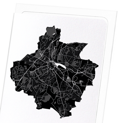 DERBY CUTOUT: Map Cutout Greeting Card