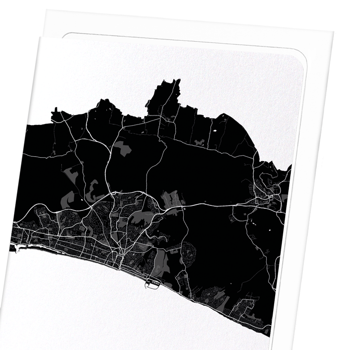 BRIGHTON CUTOUT: Map Cutout Greeting Card
