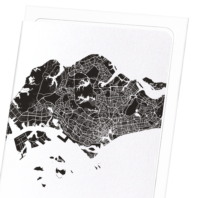SINGAPORE CUTOUT: Map Cutout Greeting Card