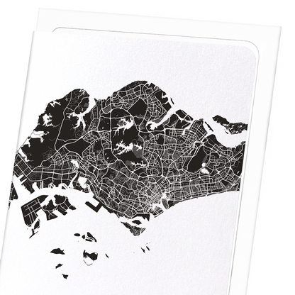 SINGAPORE CUTOUT: Map Cutout Greeting Card