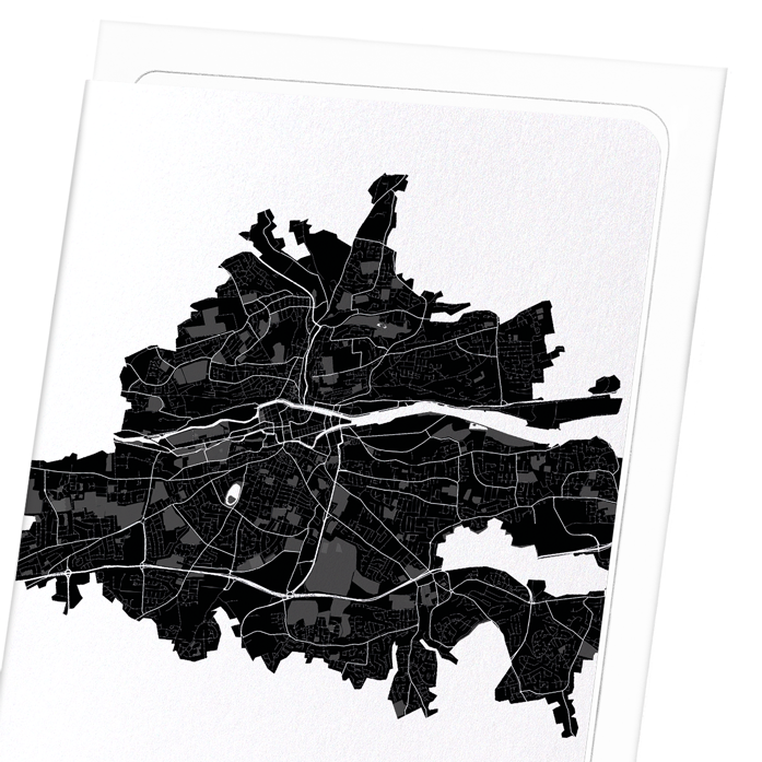 CORK CITY  CUTOUT: Map Cutout Greeting Card
