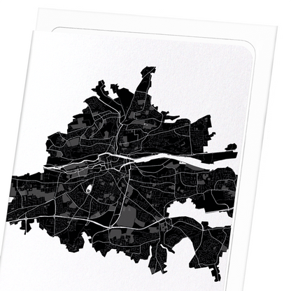 CORK CITY  CUTOUT: Map Cutout Greeting Card