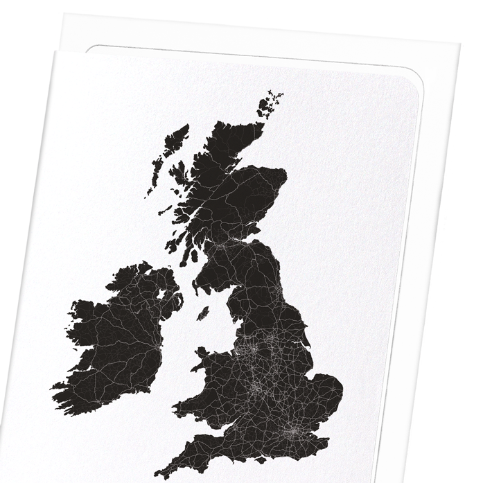 UNITED KINGDOM CUTOUT: Map Cutout Greeting Card
