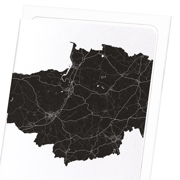 SOMERSET CUTOUT: Map Cutout Greeting Card