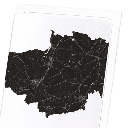 SOMERSET CUTOUT: Map Cutout Greeting Card