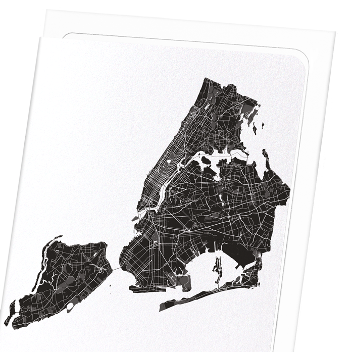 NEW YORK CUTOUT: Map Cutout Greeting Card