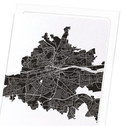 CORK CITY  CUTOUT: Map Cutout Greeting Card