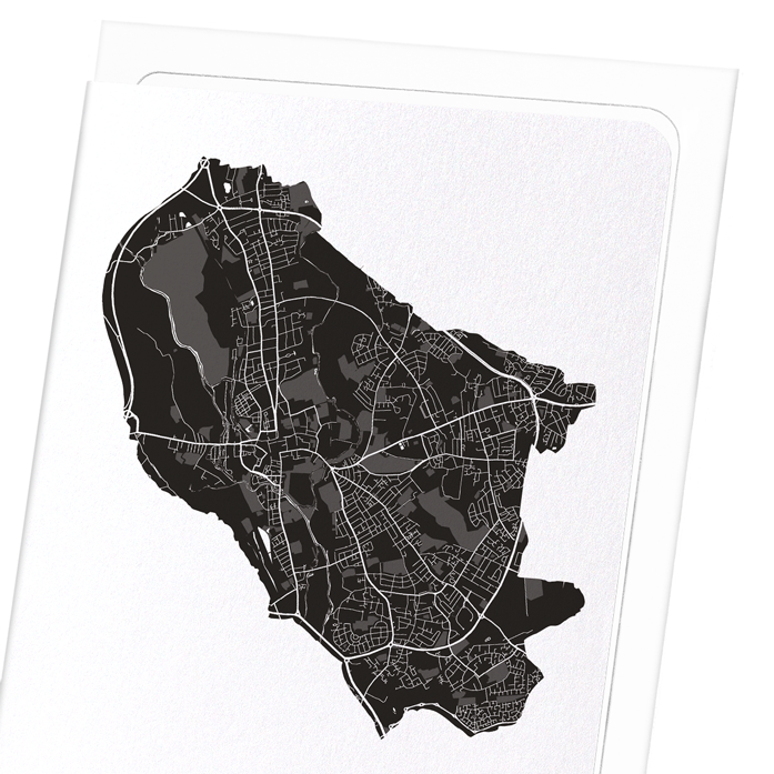 OXFORD CUTOUT: Map Cutout Greeting Card