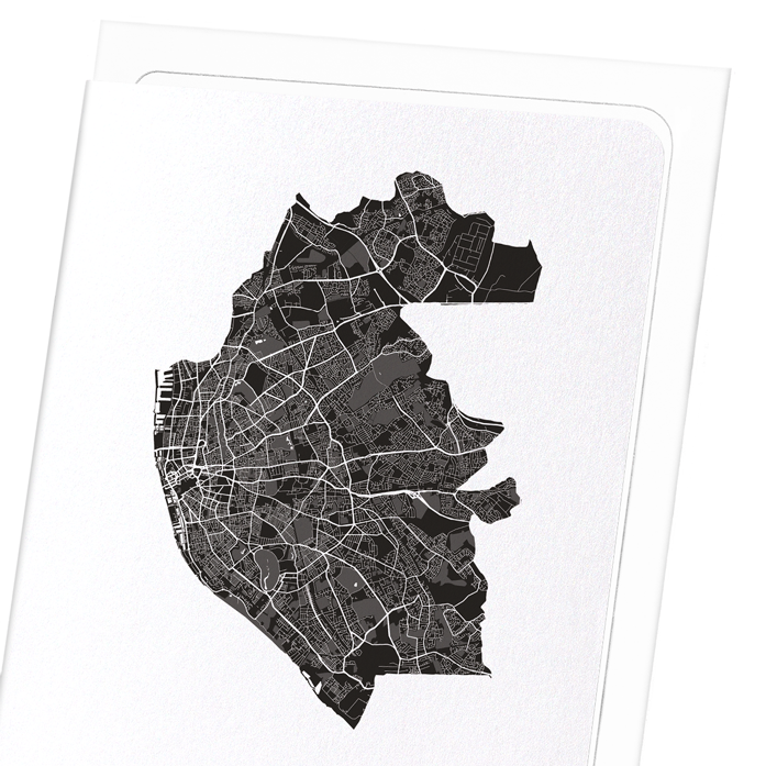 LIVERPOOL CUTOUT: Map Cutout Greeting Card