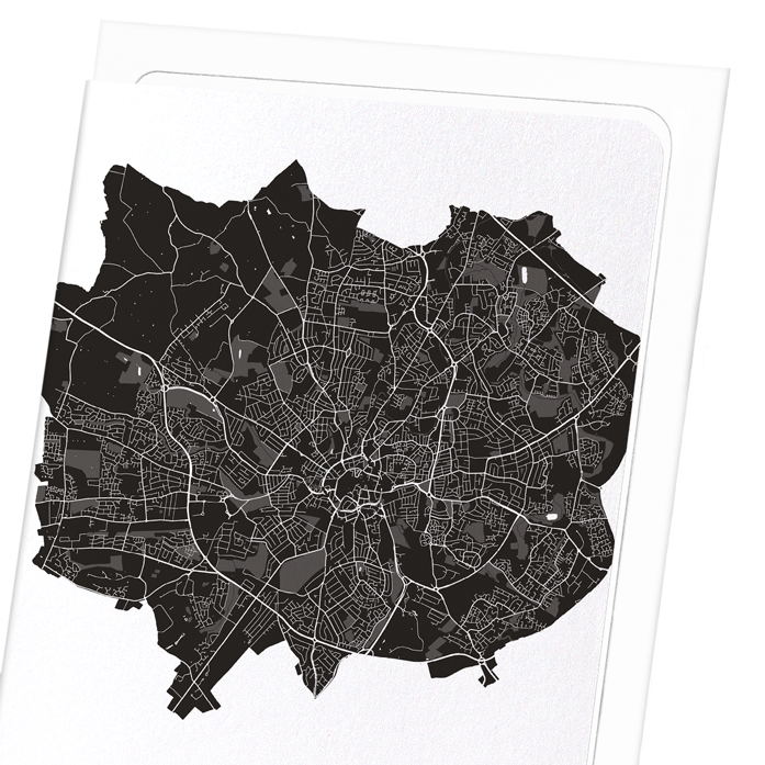 COVENTRY CUTOUT: Map Cutout Greeting Card