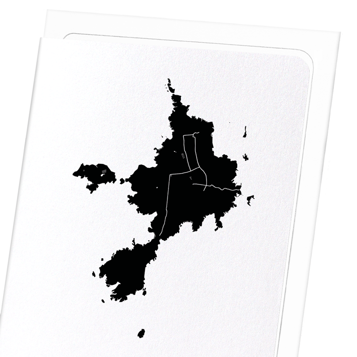 SARK CUTOUT: Map Cutout Greeting Card
