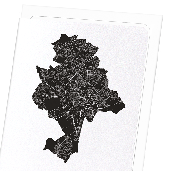 NOTTINGHAM CUTOUT: Map Cutout Greeting Card