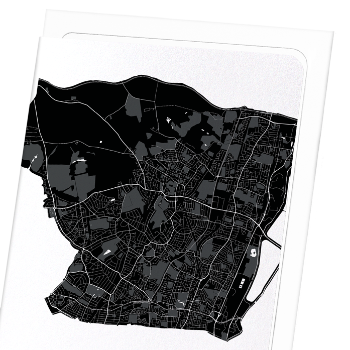 ENFIELD CUTOUT: Map Cutout Greeting Card