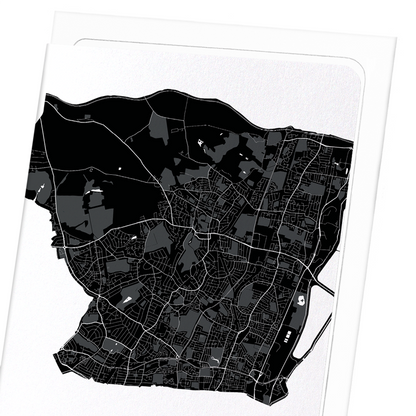 ENFIELD CUTOUT: Map Cutout Greeting Card