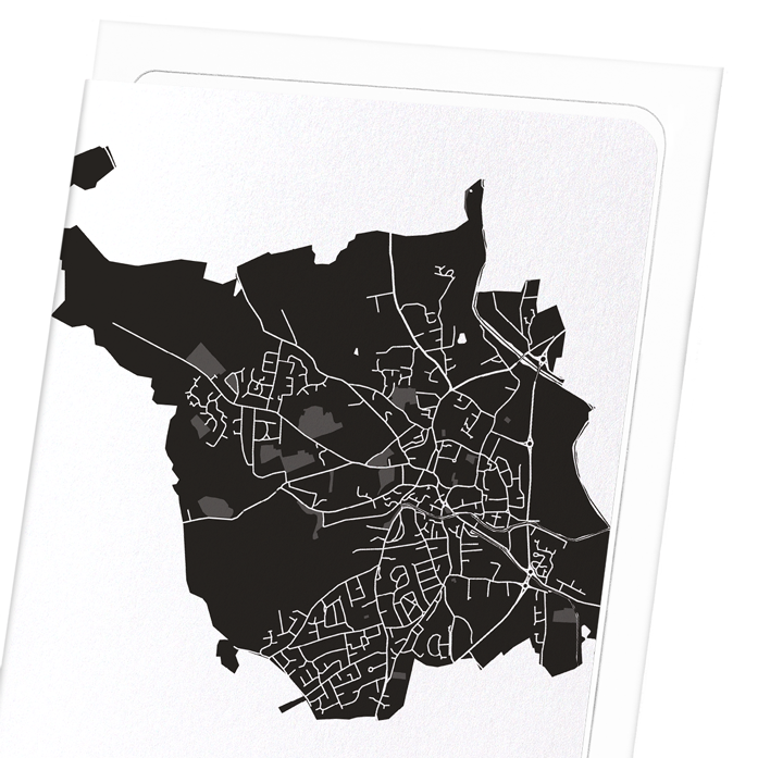 RIPON CUTOUT: Map Cutout Greeting Card