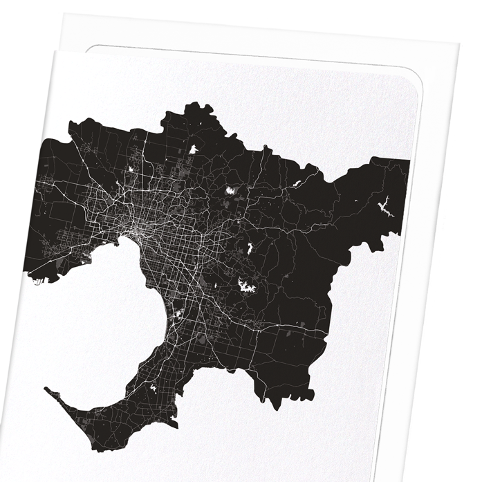 MELBOURNE CUTOUT: Map Cutout Greeting Card