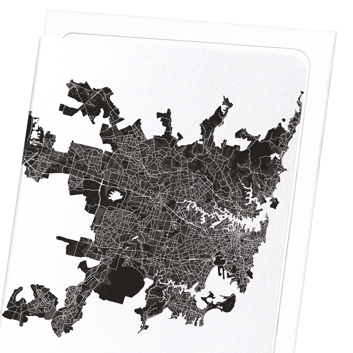 SYDNEY CUTOUT: Map Cutout Greeting Card
