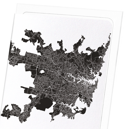 SYDNEY CUTOUT: Map Cutout Greeting Card