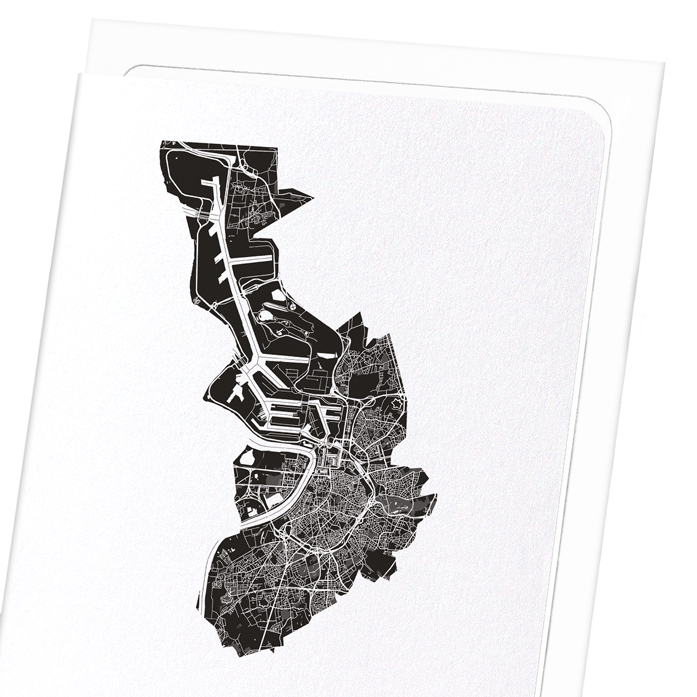 ANTWERP CUTOUT: Map Cutout Greeting Card
