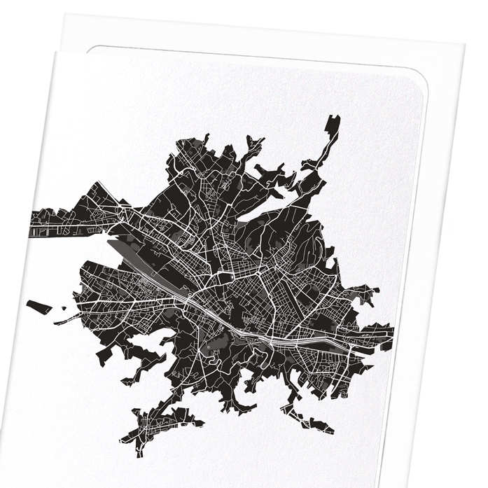 FLORENCE CUTOUT: Map Cutout Greeting Card