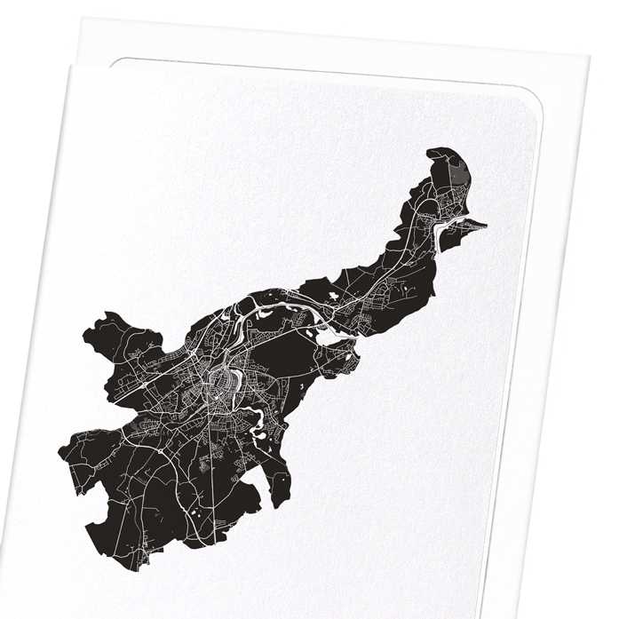 LÜBECK CUTOUT: Map Cutout Greeting Card