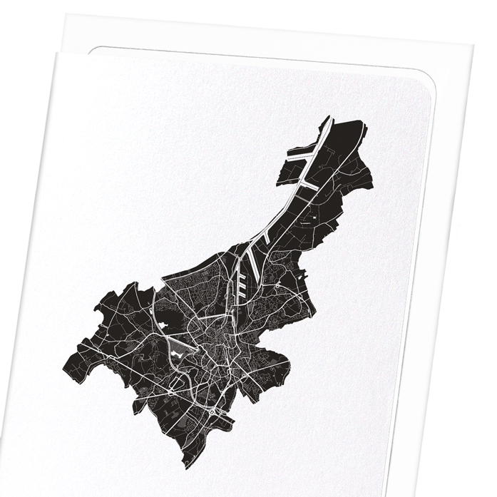 GHENT CUTOUT: Map Cutout Greeting Card