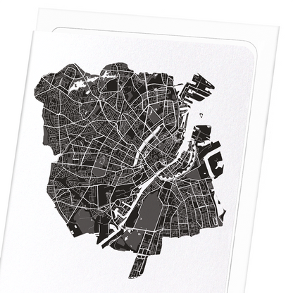 COPENHAGEN CUTOUT: Map Cutout Greeting Card