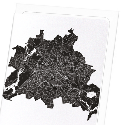 BERLIN CUTOUT: Map Cutout Greeting Card