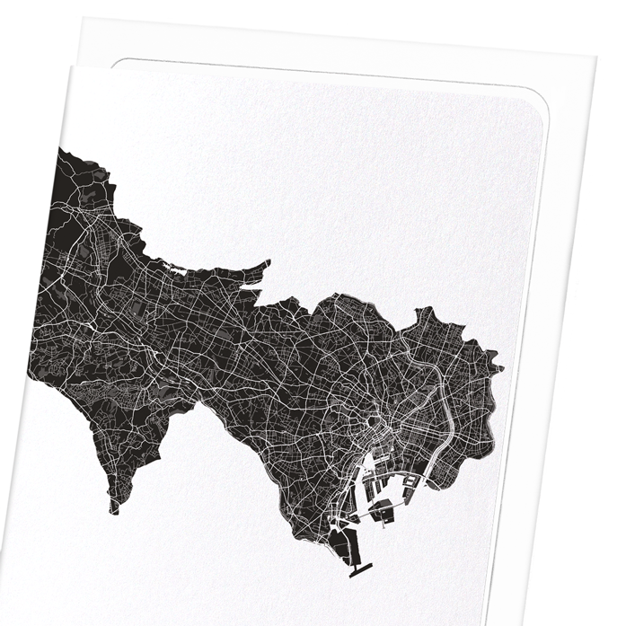 TOKYO CUTOUT: Map Cutout Greeting Card
