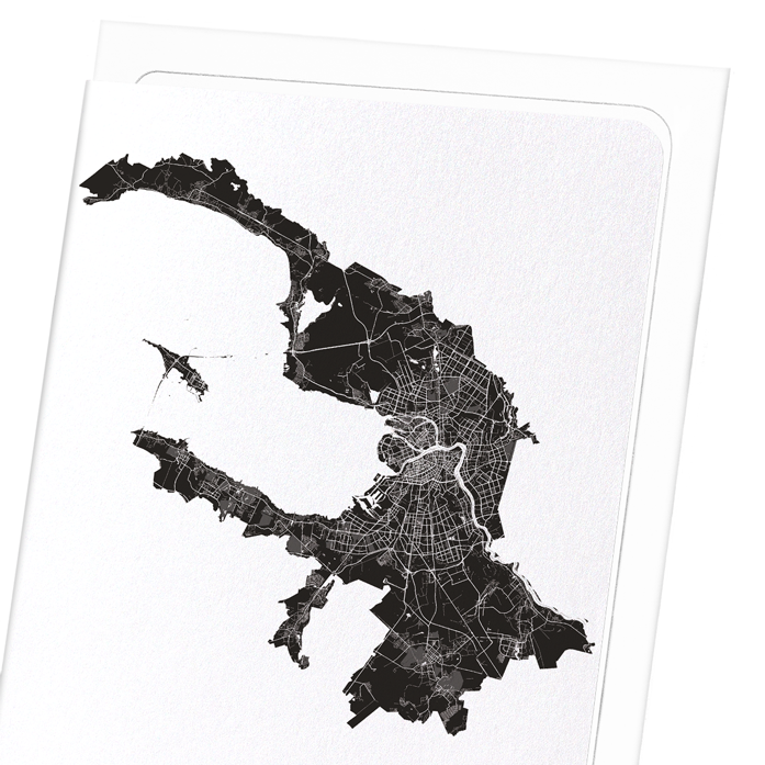 ST PETERSBURG CUTOUT: Map Cutout Greeting Card