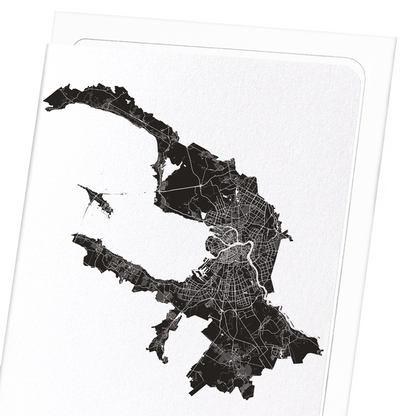 ST PETERSBURG CUTOUT: Map Cutout Greeting Card