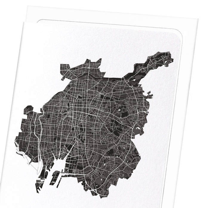 NAGOYA CUTOUT: Map Cutout Greeting Card