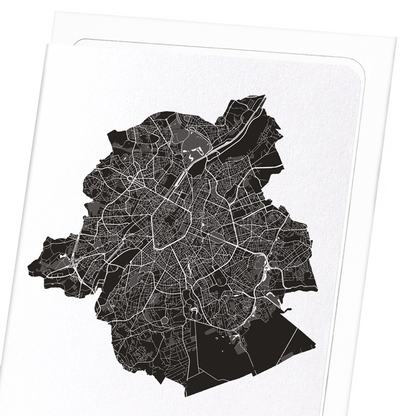BRUSSELS CUTOUT: Map Cutout Greeting Card