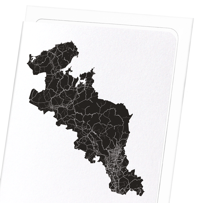 KYOTO CUTOUT: Map Cutout Greeting Card