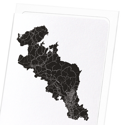 KYOTO CUTOUT: Map Cutout Greeting Card