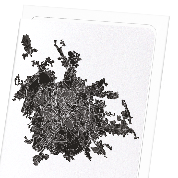 ROME CUTOUT: Map Cutout Greeting Card