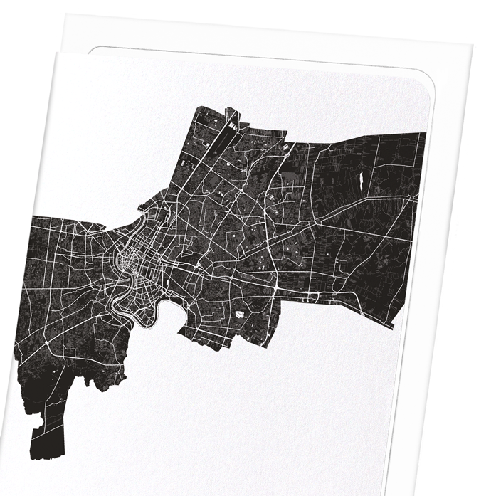 BANGKOK CUTOUT: Map Cutout Greeting Card