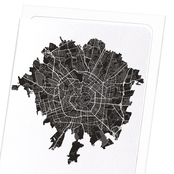 MILAN CUTOUT: Map Cutout Greeting Card