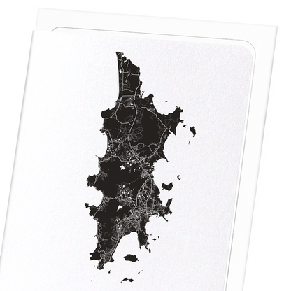 PHUKET CUTOUT: Map Cutout Greeting Card